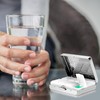 Pill Organizer 7 Days 8 Compartments, Travel Metal Pill Box,