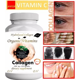 COLLAGEN ORGANIC Hydrolyzed with Vitamin C ANTIANGING Colagen 120 caps