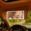 UHANBUT Large Square Car Sun Visor Cosmetic Mirror, Stainless Steel