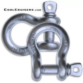CoolCruisers Screw Pin Shackle Anchor D Ring Chain Cable Haul Lift Rope Clevis ¾" x 4 ¾ Ton