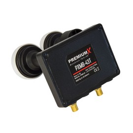 PremiumX Twin Monoblock 4.3° PXMB-43T for Satellite Reception of Astra 19.2° and Astra 23.5° Satellite Full HD HDTV 4K for 2 Subscribers