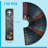 120 PCS Bible Bookmarks, 30 Designs with Hollow Cross Double