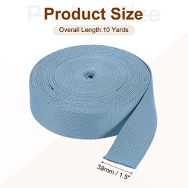 sourcing map 10 Yards Nylon Webbing Strap, 1 3/8-inch(38mm) Flat Webbing Straps Nylon Heavy Duty Webbing Strap for Luggage Strap Backpack Repairing DIY Crafting, Blue