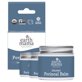 Earth Mama Organic Perineal Balm | Naturally Cooling Herbal Salve for Pregnancy and Postpartum Relief with Witch Hazel & Calendula, Feminine Care Essentials, No Benzocaine or Butane, 2-Oz (3-Pack)