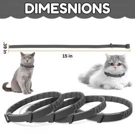 Calming Collar for Cats – 4 Pack Adjustable Cat Calming Collars for Anxiety Relief, Stress Care, Pheromone Collars for Cats Relaxation, Long-Lasting 30-Day Effect