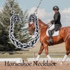 VENACOLY Horseshoe Necklace Sterling Silver Celtic Horseshoe Pendant Horseshoe Valentines