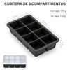 2Pcs ，Moldes De Silicona Para Cubitos De Hielo，8 Cavidade Moldes