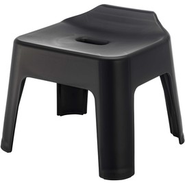 Yamazaki 5384 Hanging Bath Chair, Black, Approx. W 13.4 x D 12.6 x H 11.4 inches (34 x 32 x 29 cm), Seat Surface: Approx. 9.8 inches (25 cm), Tower, Breathable, Easy to Dry