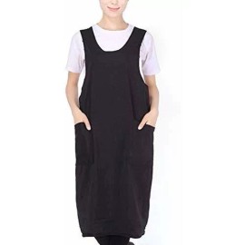 Lurrose Delantal Barbero Profesional Waterproof Salon (negro)