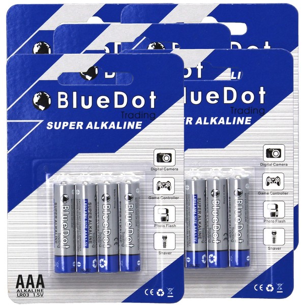 BlueDot Trading AAA Alkaline 1.5v Batteries Long Lasting, All-Purpose Battery