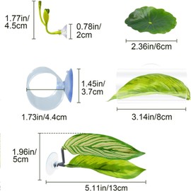 5PCS Fish Toys Set, Betta Hammock & Aquarium Decor with Soft Plastic Plants, Acrylic Tube Tunnel, and Spare Suction Cups for Betta Fish Tank Decorations