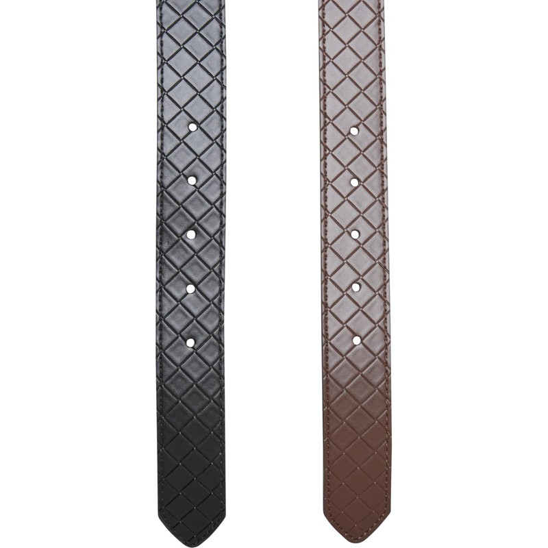 Urban Classics Men's Belt, Black/Silver+Brown/Silver