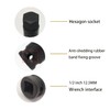 JEUCLEL 19mm Hex Impact Bit Socket, H19 1/2-Inch Impact Drive