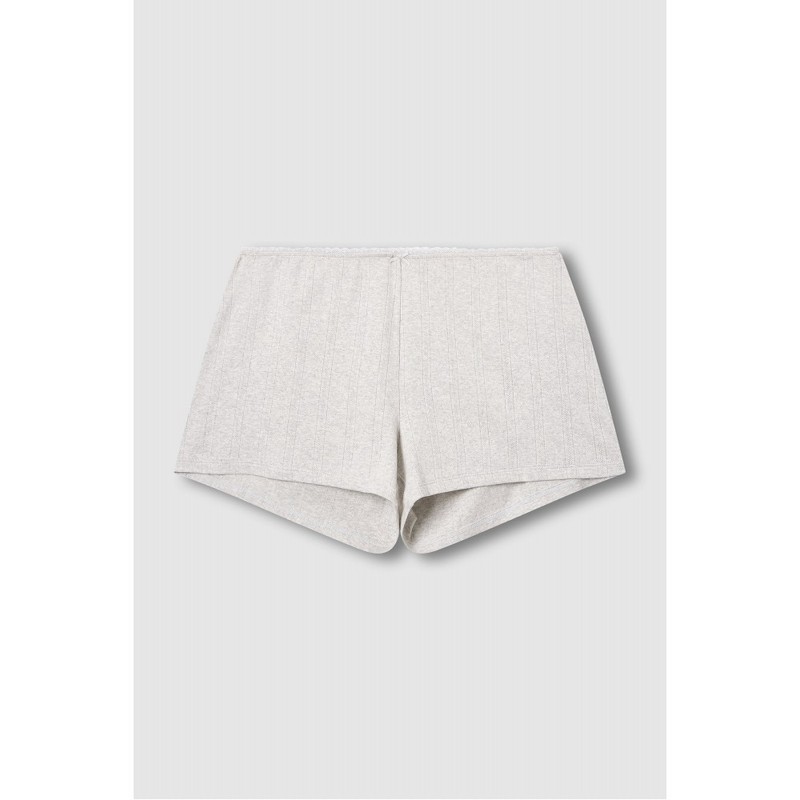 Jaju [JAJU] Women's Cotton Pointelle Lounge Bottoms_Melange Grey