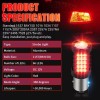Wowpartspro 2x 1157 66 LED Strobe Flash Safety Brake Stop