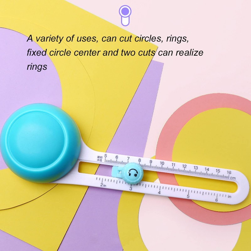 Cortador de Papel Circular, Rotación de 360 ​​grados, Escala Transparente,