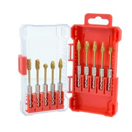 Carbide Burr,Tungsten Grinder Attachment Set of 10 | Multi-Use Burr Bits with 1/4 Inch Shank for Die Grinder Drill, Metal Wood Carving, Engraving, Polishing, Drilling