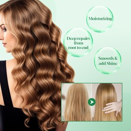 Rosemary Mint Strengthening Anti Hair Loss Hair Mask ,Deep Conditioning Soothing Hair Masque Infused Natural Sulfate Free Smoother Fluffier Hair Regrowth Treatment for Frizzy Dry ,No Fragrance