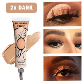 QIUFSSE Eyeshadow Primer Base Dark Matte Eye Primer Evenly Colored Liquid Eyeshadow Primer,Long-lasting Moisture Eye Primer for Mature Eyes-Dark