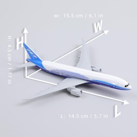 QIYUMOKE Boeing 787 Dreamliner 1/400 Die-cast Metal Airplane Model with Stand -787 Prototype Alloy Model Airplane (5.7 inches Long) Collection Plane for Aviation Enthusiast Gift