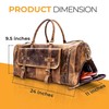KomalC 24 Inch Leather Duffel Bags for Men and Women