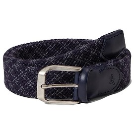Johnston & Murphy Men's Jameson Stretch Knit Belt, Navy/Charcoal, 42