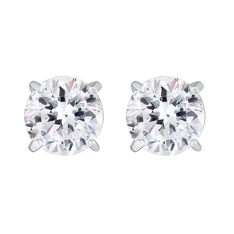 Kuzzoi 0306152222 Men's Stud Earrings Round (6 mm) with Sparkling