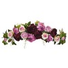 32" Rose/Peony/Hydrangea Swag (Eggplant)