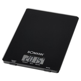 Bomann KW 1515 CB - kitchen scales (LCD, Black, CR 2032, Glass)