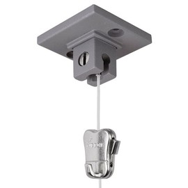 STAS Qubic Pro + Clear Cord 59 inch + STAS Zipper - Single Point Hanging System for Wall or Ceiling