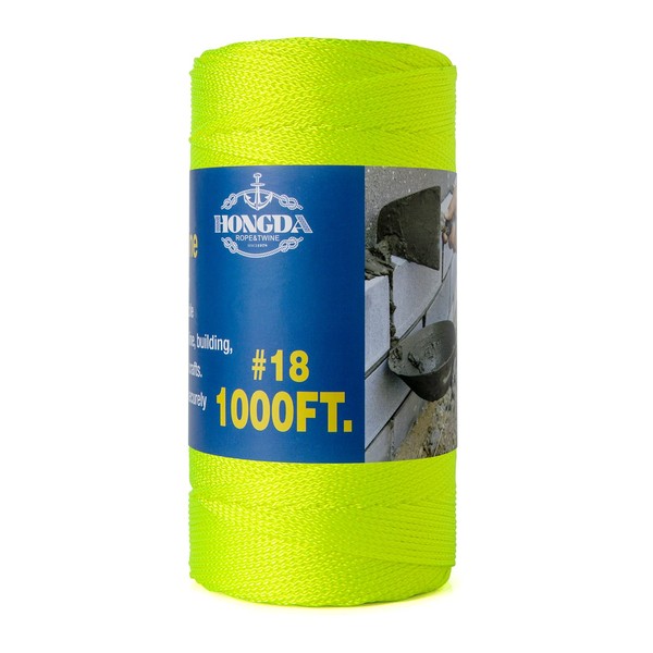 HONGDA Nylon Twine, 1000 Feet #18 Braided Nylon Mason line