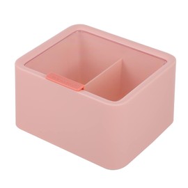 VILLFUL Vanity Organizer for Makeup Tools Dual-layer Cotton Pads Holder Dust Cover for Keeping Your Clean and Accessible Your Vanity Table