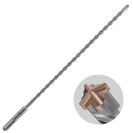 Wensilon Concrete Drill Bit lengthening 3pcs 1/4" X 12"-10" Cross-Type Double Thread Carbide Material Suitable for Concrete, Brick, Cement Walls, Stone, Extra Long Hammer Drill Bits for Concrete