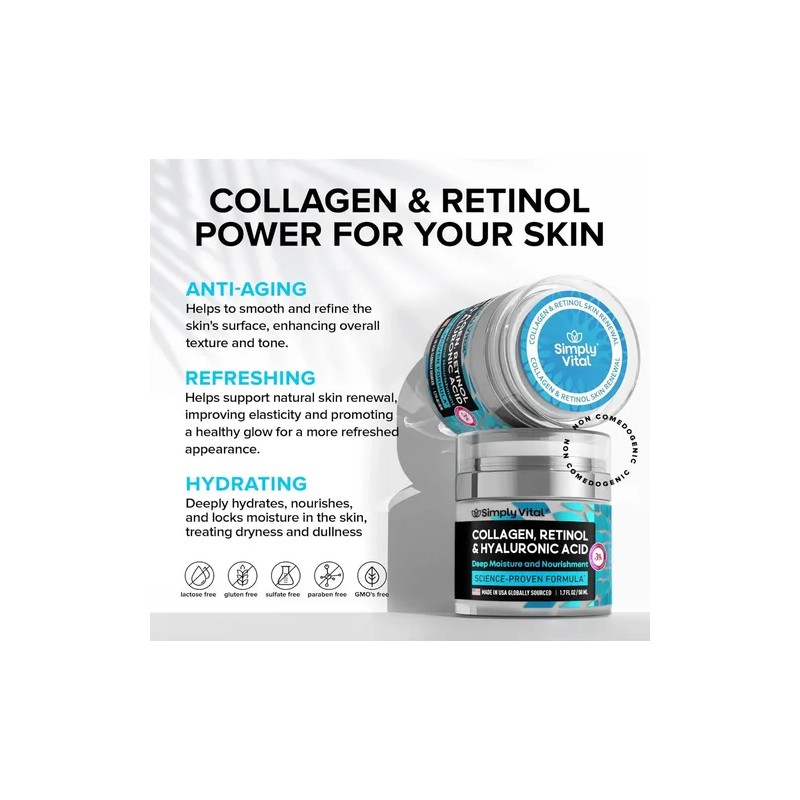 Simplyvital Crema Colágeno Ácido Hialurónico Retinol