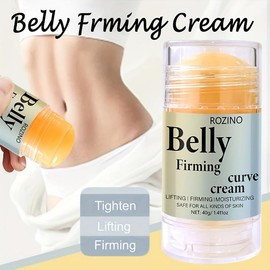ROZINO Belly Frming Cream,Flat Belly Firming Cream - Skin Tightening & Cellulite Cream for Stomach, Thighs & Butt, Moisturizing Firming Lotion with Powerful Natural Ingredients ,40g rosé  body  tea:_1 bottle belly firming cream 