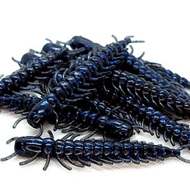 3" Floating Hellgrammite - Qty 10/Pack (Black/Blue Flake)