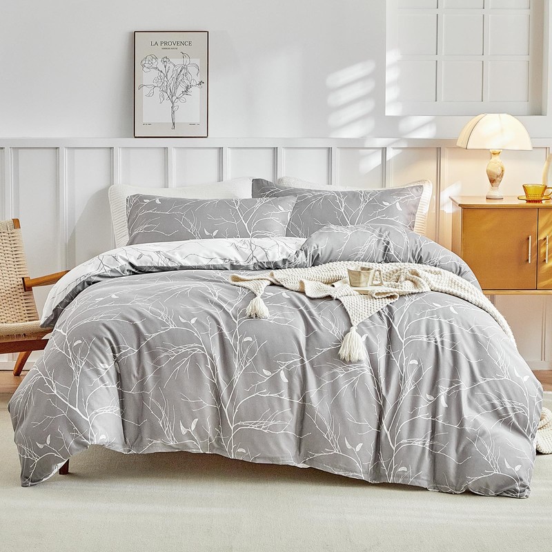 Tokokimo Double Duvet Cover Set 4PCS Bedding Set with Fitted