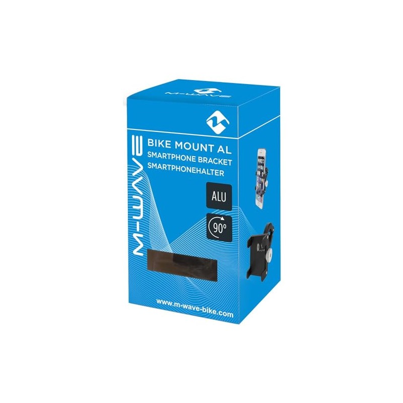 M-Wave Unisex – Erwachsene Bike Mount AL Smartphone-Halter, Schwarz, 60-95
