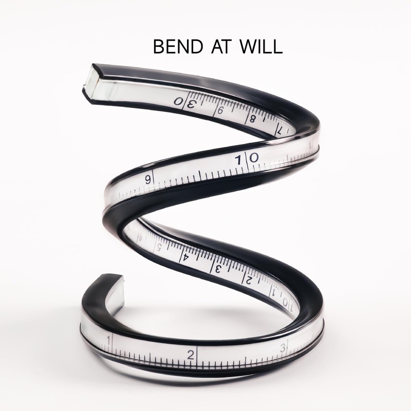 KEARING Flexible Curve Ruler, 24 Inch Ruler, Bendable Rulers for