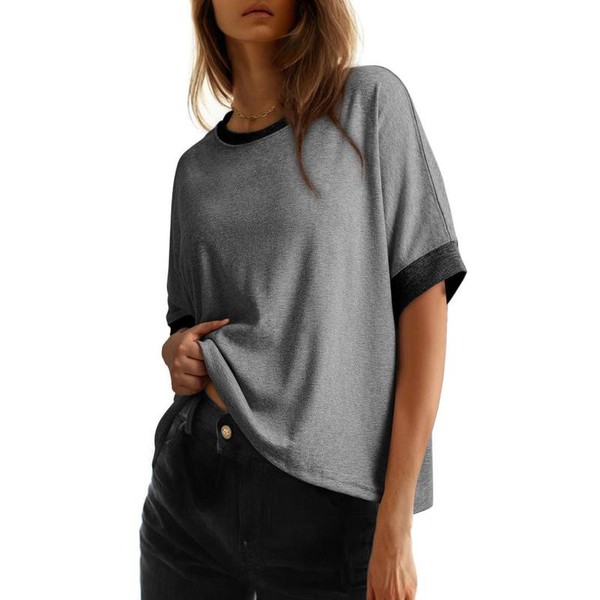 Dokotoo Women's Tops for Women 2025 Loose Oversized Basic Tee
