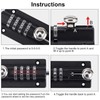 Combination Bolt Door Lock, 4-Digit Combination Lock, Gate Bolt with