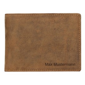 Greenburry Vintage 1705B Men's Leather Wallet, Wallet, brown, Vintage