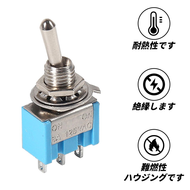 20pcs Mini Toggle Switch 3Pin On/On 6A 125V On/On Miniature