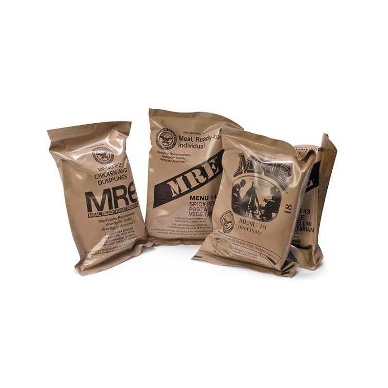 American MRE (Meals-Ready-To-Eat) 6 Packs Mixed Genuine U.S. Military