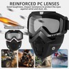 Mask with Detachable Goggles for Riding and Cutting, Anti-Ultraviolet Radiation,