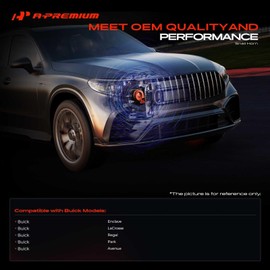 A-Premium Snail Horn Compatible with Buick Enclave, LaCrosse, Regal, Park Avenue, with 2 Wire Connectors