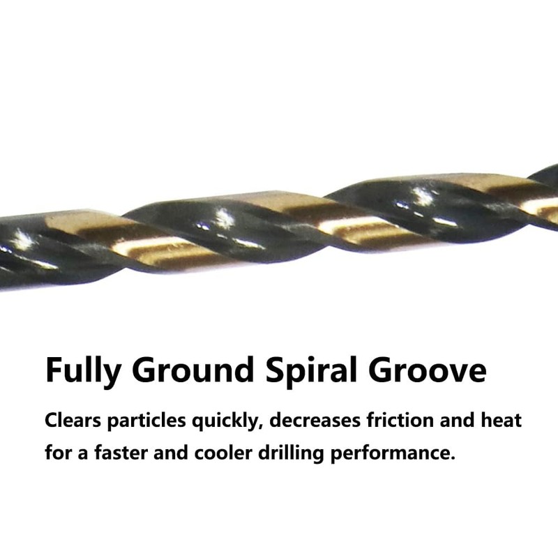 VALYRIANTOOL 60PCS Micro Drill Bits Set, HSS Black Gold Mini