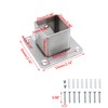 Wealrit 4 Pcs Square Post Bases Stainless Steel Flange Anchor