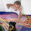 CafePress Autumn Angel & Rottie Throw Blanket Super Soft Fleece