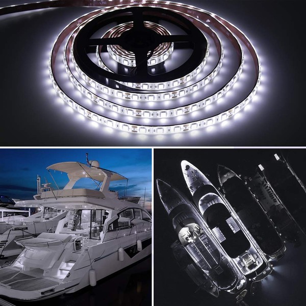 Obcursco Pontoon LED Light Strip, Waterproof Marine LED Light Boat Interior Light Boat Deck Light for Night Fishing. Ideal for Pontoon and Fishing Boat